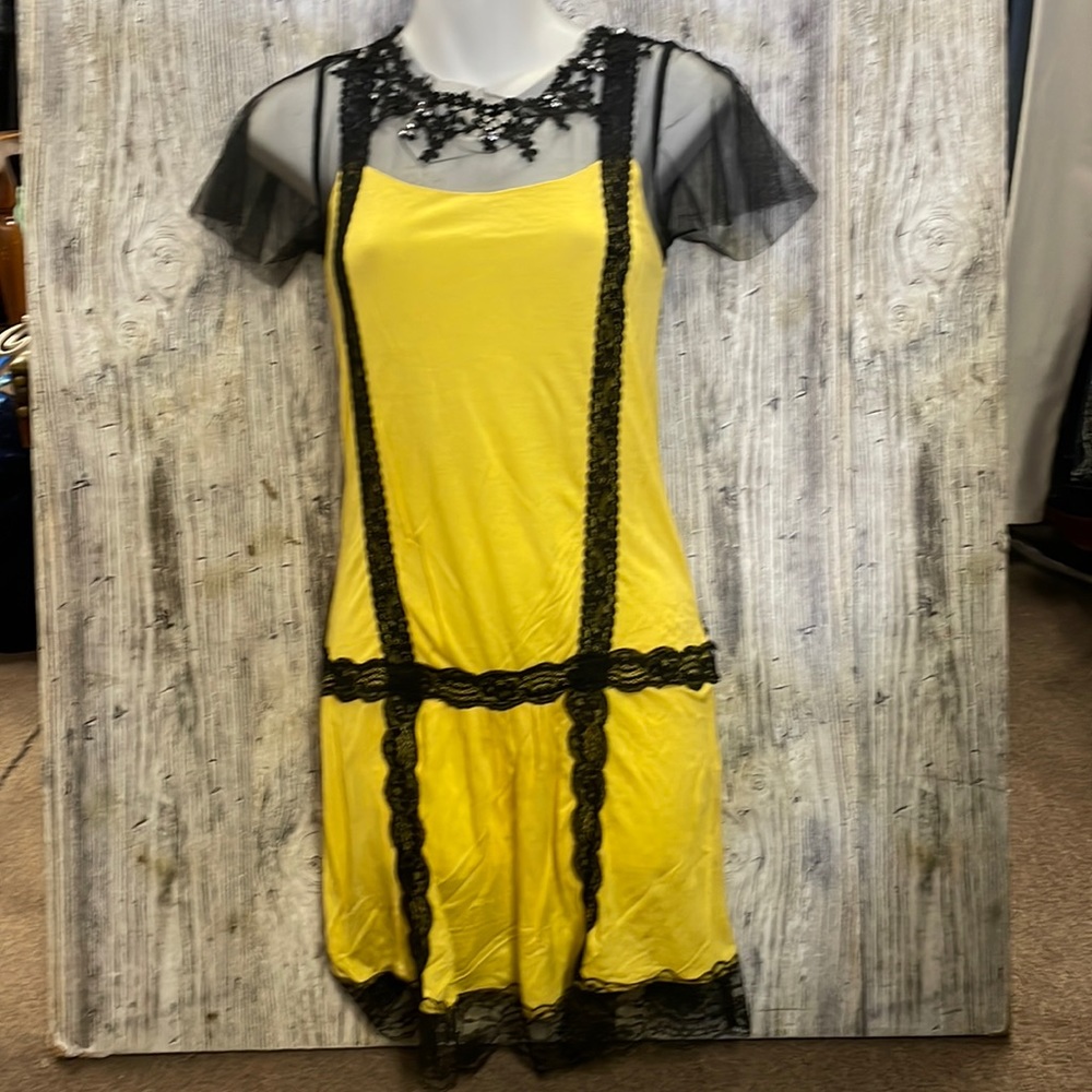 NWT Holy Codi Studio, Black,& YELLOW size SMALL Dress